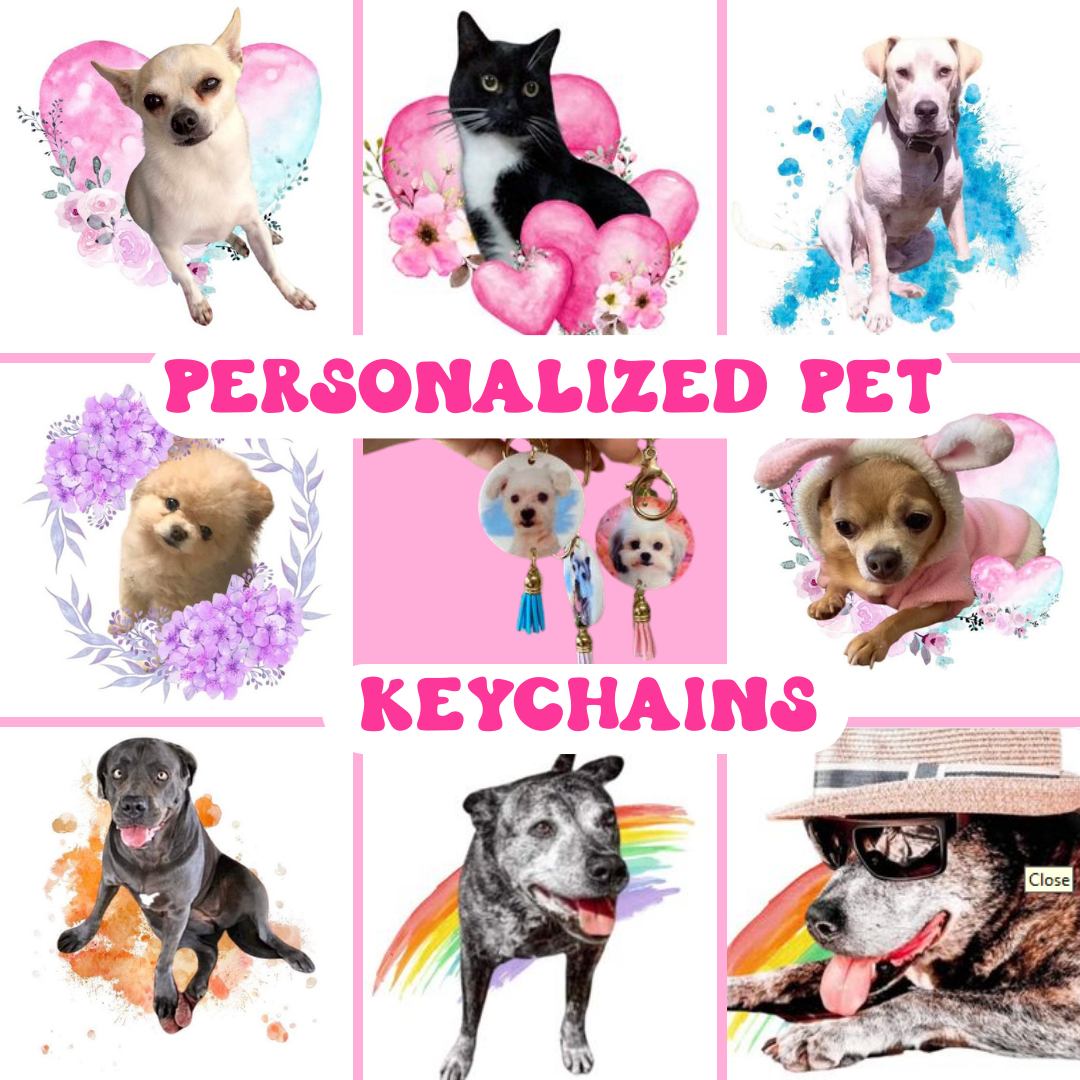 Personalized Dog and Cat Keychains