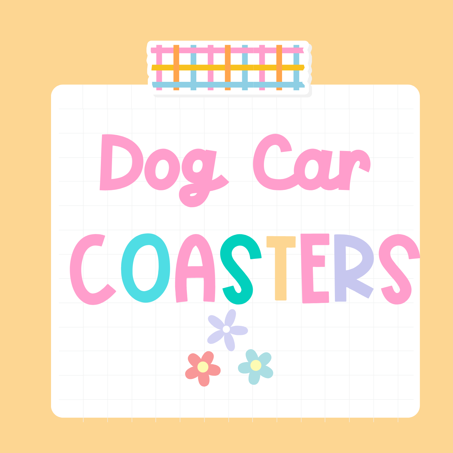 All Dogs Car Cup Coasters