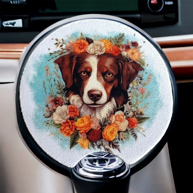 Car Cup Coaster Set of 2 Border Collie Brown Dog