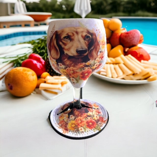 Wine Glass Cover Dachshund 1