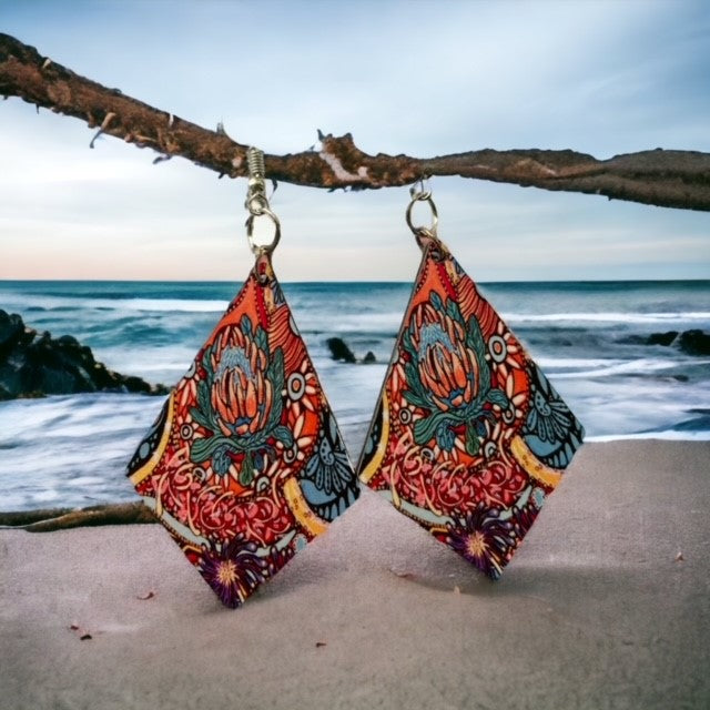 Earrings Wooden Wildflower