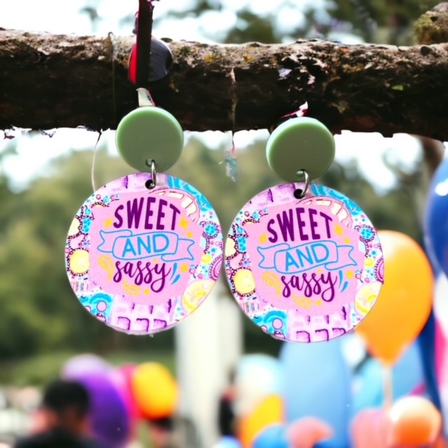 Earrings Wooden Sweet and Sassy