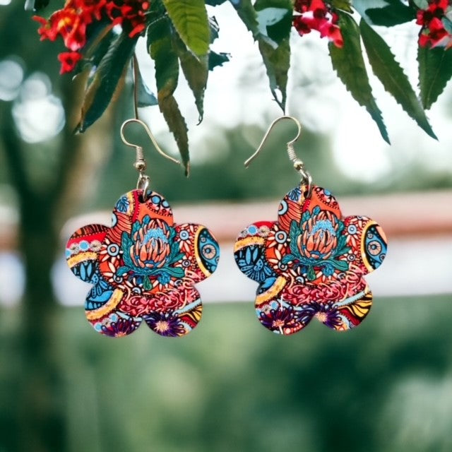 Earrings Wooden Wildflower