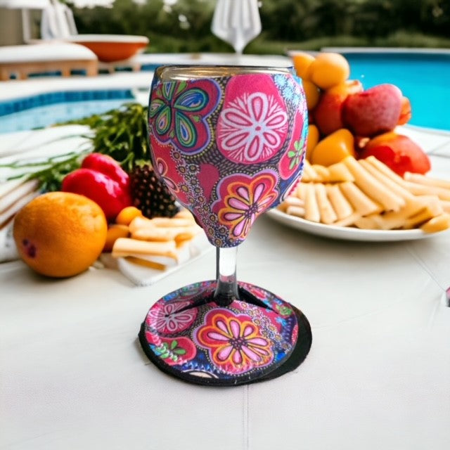 Wine Glass Cover Groovy